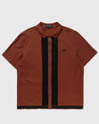 Fred Perry Panel Polo Shirt Brown - Mens - Polos