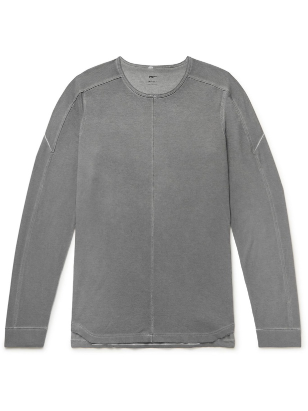Photo: Nike Training - Perforated Dri-FIT Yoga T-Shirt - Gray