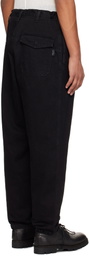 YOHJI YAMAMOTO Black Scandal BK Denim No Tuck Cargo Pants