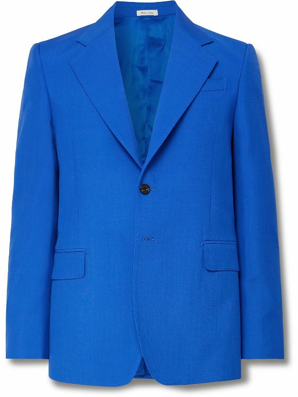 Photo: Alexander McQueen - Slim-Fit Wool and Mohair-Blend Suit Jacket - Blue