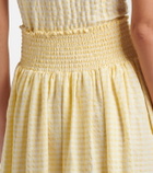 Montce Millie gingham cotton maxi skirt