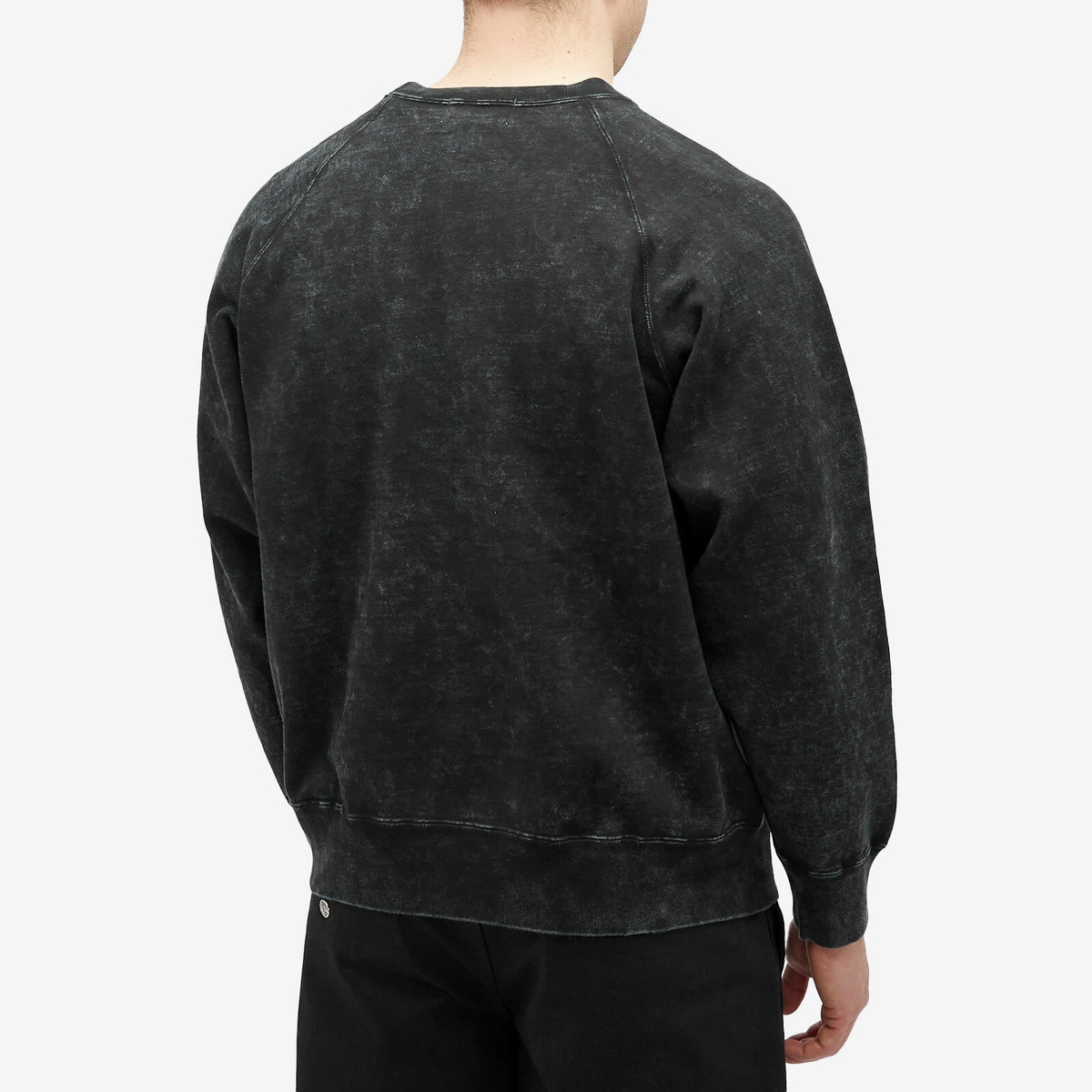 A Bathing Ape Men's Overdye Crew Neck Sweatshirt in Black