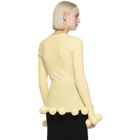 JW Anderson Yellow Wool Pom-Pom Fitted Sweater