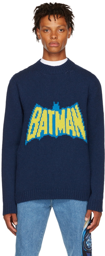 Photo: Lanvin Navy Batman & Catwoman Sweater