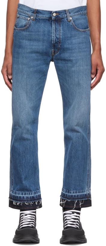 Photo: Alexander McQueen Blue Straight Leg Jeans