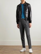 Paul Smith - Tapered Wool and Cashmere-Blend Drawstring Trousers - Gray