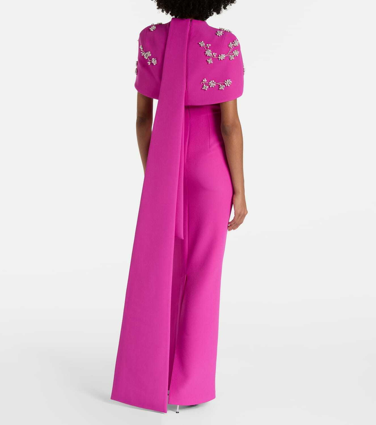 Safiyaa Embellished caped gown