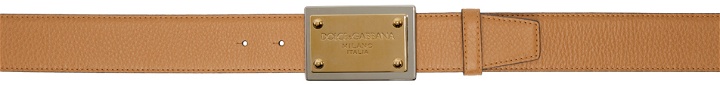 Photo: Dolce & Gabbana Brown Logo Belt