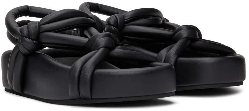 MM6 Maison Margiela Black Knotted Slingback Sandals MM6