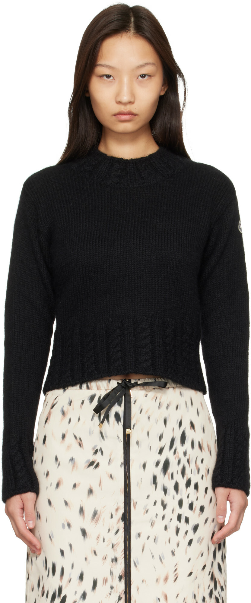 Moncler Black Alpaca Blend Turtleneck Sweater