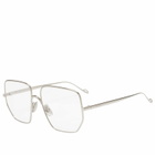 Loewe Eyewear Loewe Metal Optical Glasses in Shiny Palladium 