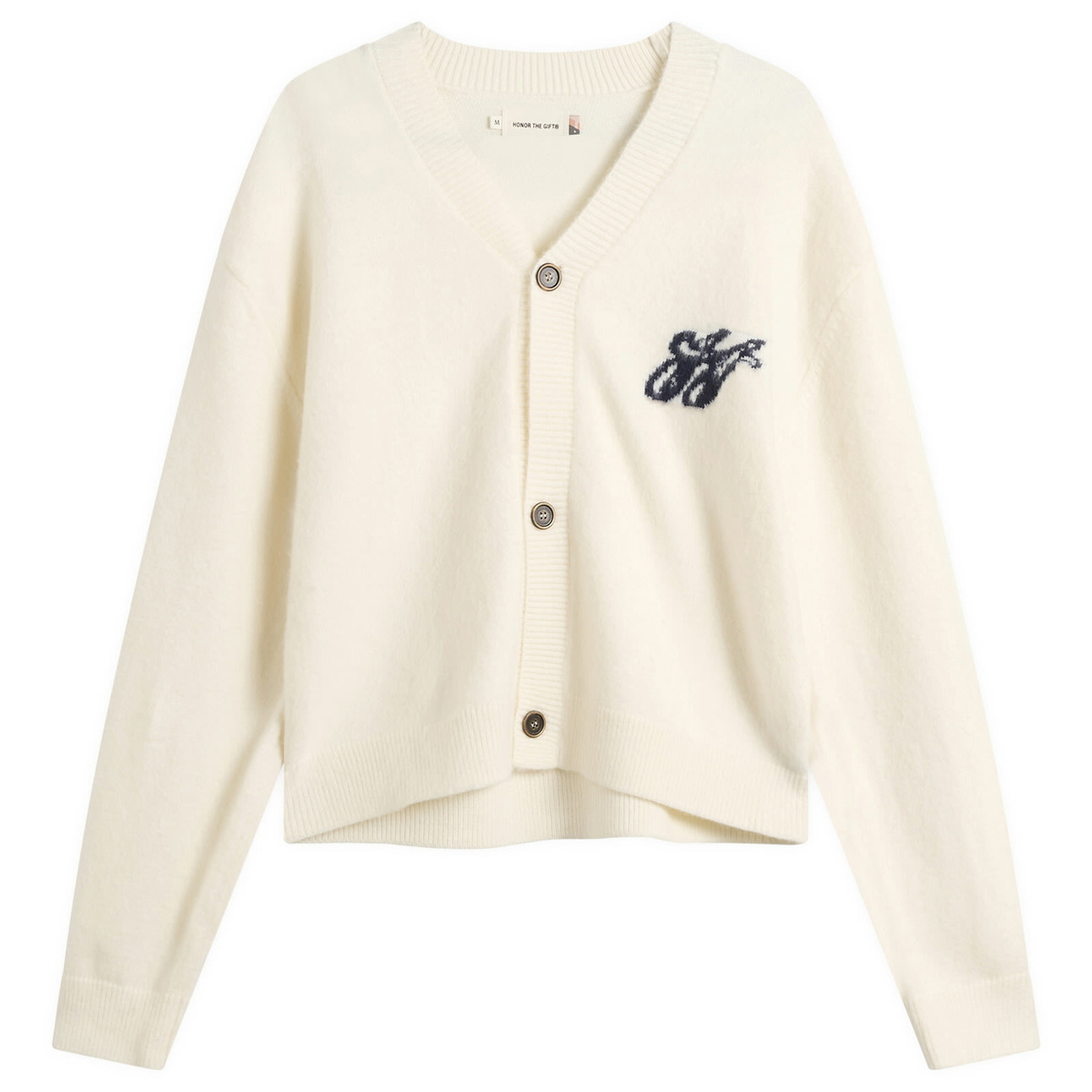 Honor the Gift Men's Brushed Knit Cardigan in Bone