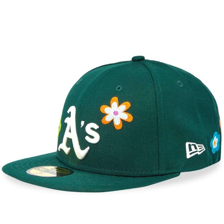 Photo: New Era Oakland Athletics Floral 59Fifty Fitted Cap in Green