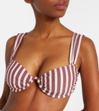 Simkhai Anniston striped bikini top