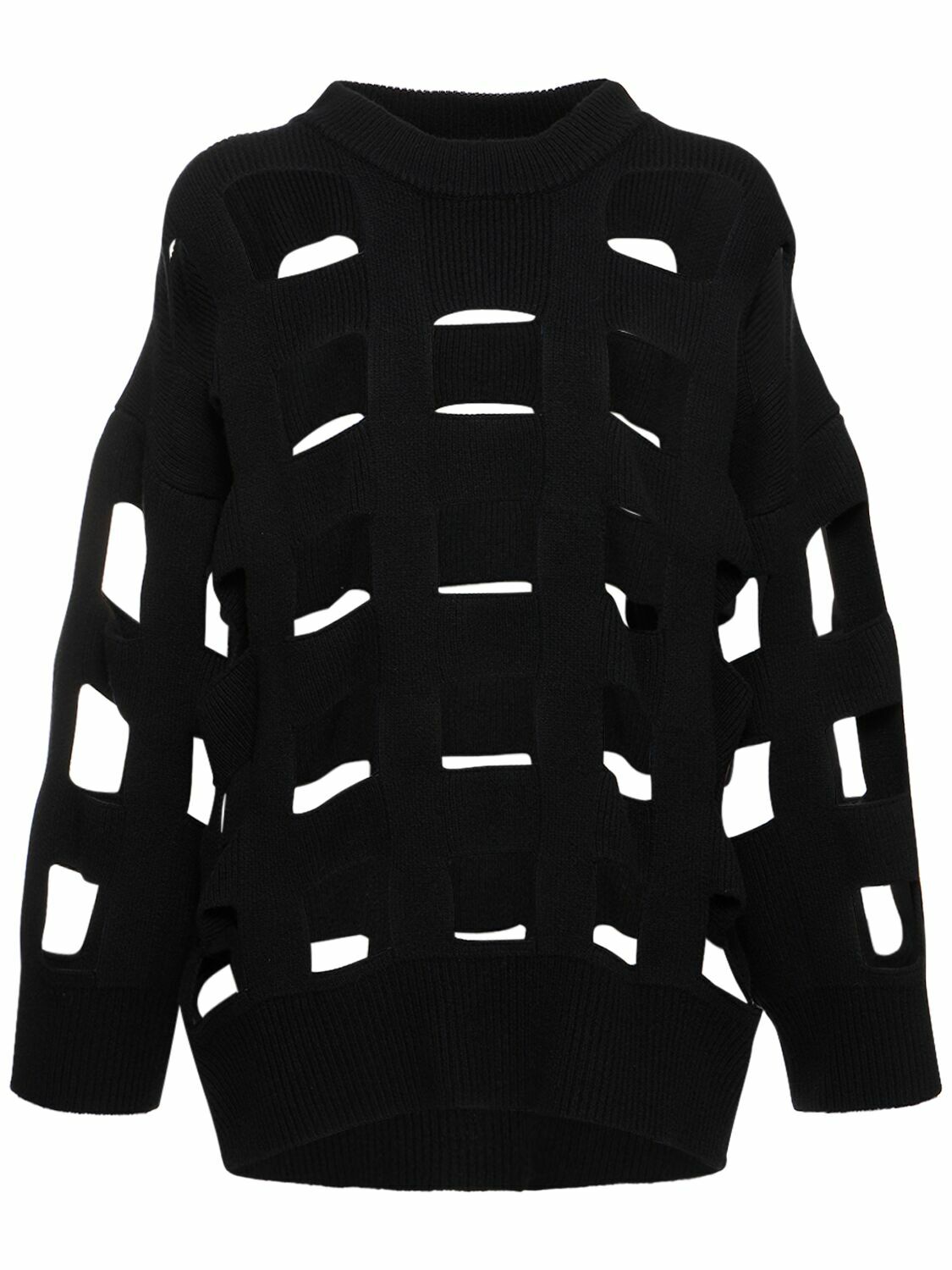 VALENTINO - Wool Knit Cutout Sweater Valentino