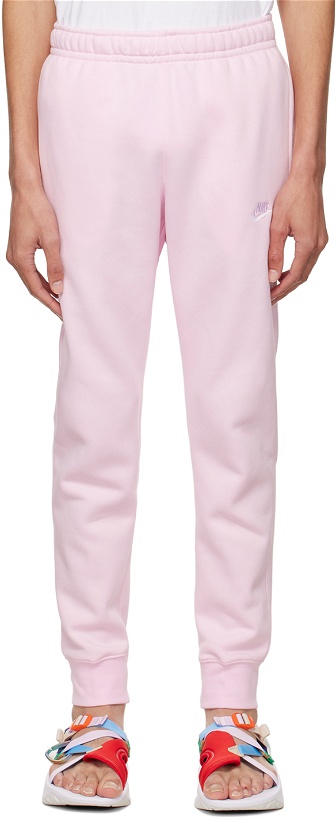 Photo: Nike Pink Embroidered Lounge Pants