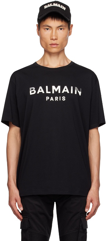 Photo: Balmain Black Print T-Shirt