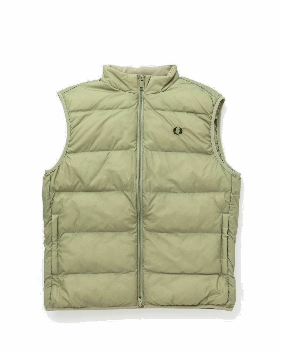 Fred Perry Insulated Gilet Green - Mens - Vests Fred Perry