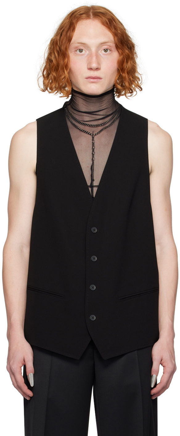 Ann Demeulemeester Black Ruben Waistcoat Ann Demeulemeester