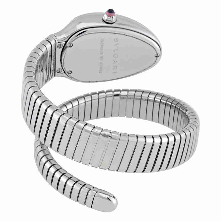 Bvlgari Serpenti Tubogas Black Lacquered Dial Ladies Spiral Bracelet 102439