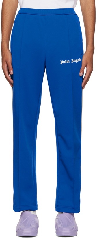 Photo: Palm Angels Blue Polyester Lounge Pants