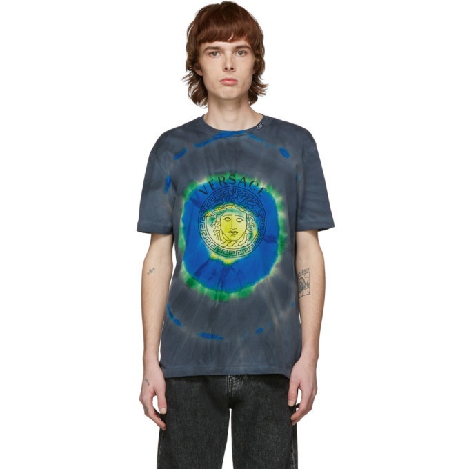 Photo: Versace Green and Multicolor Tie-Dye Medusa T-Shirt