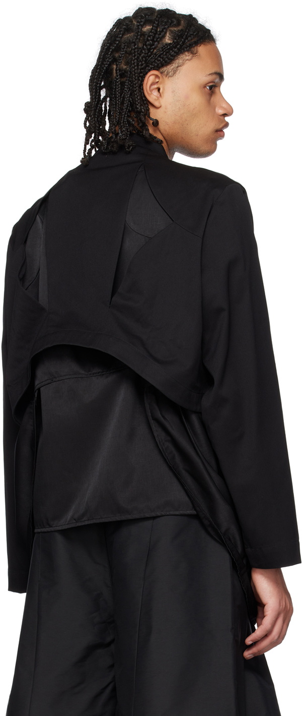 ænrmòus Black Ciam Shirt & Vest Set ænrmòus