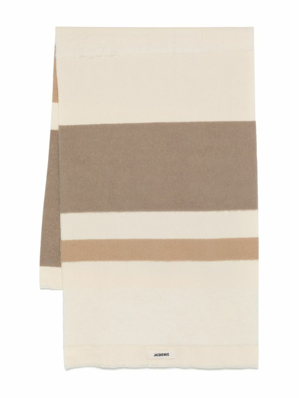 Photo: Jacquemus Neutral Striped Scarf