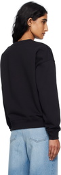 Maison Kitsuné Black 'Maison Kitsuné' Handwriting Comfort Sweatshirt