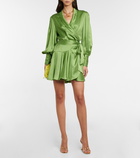 Zimmermann - Wrap silk satin minidress