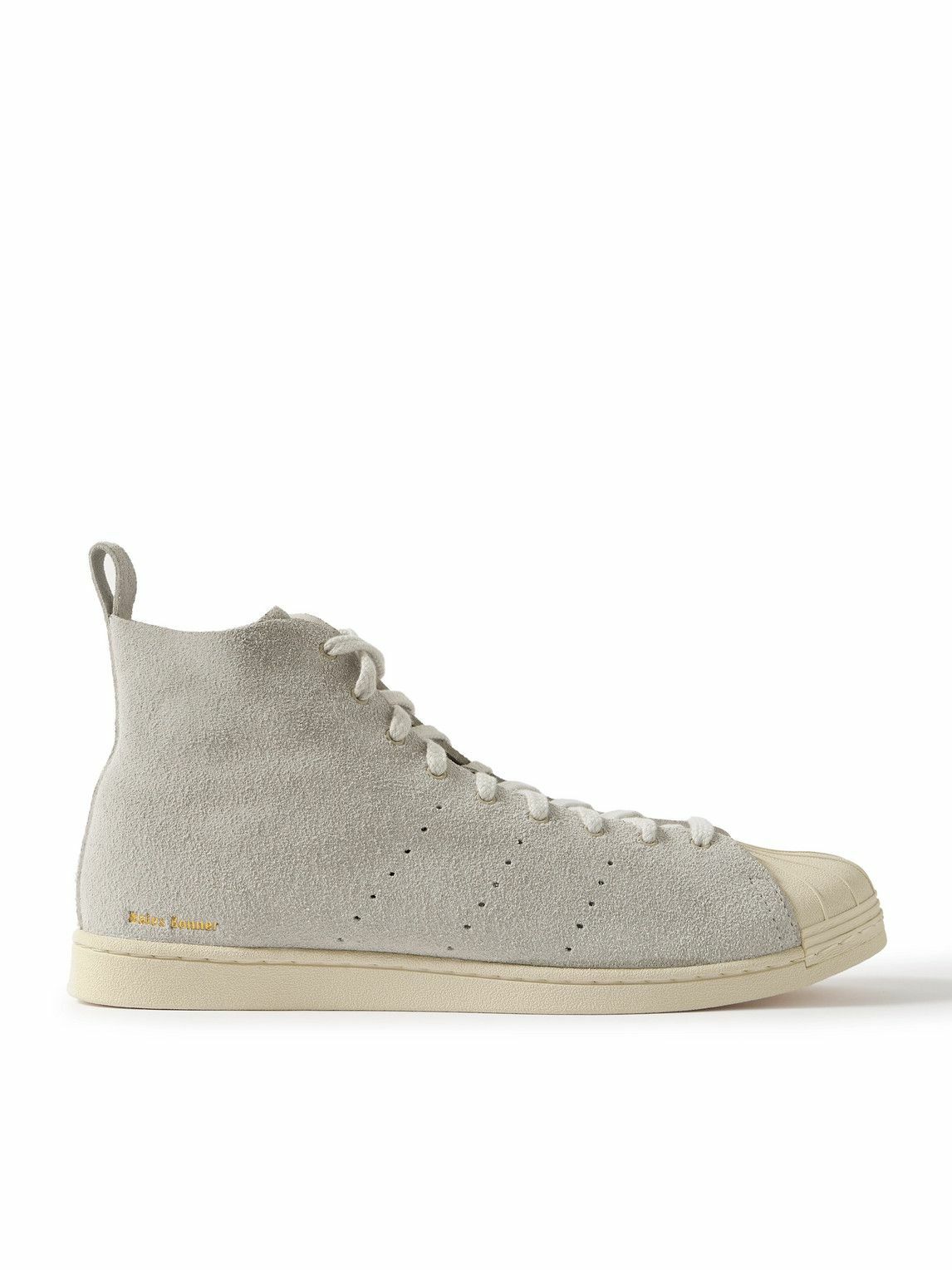 adidas Originals - Wales Bonner Superstar Hi Perforated Suede High-Top  Sneakers - Gray adidas Originals