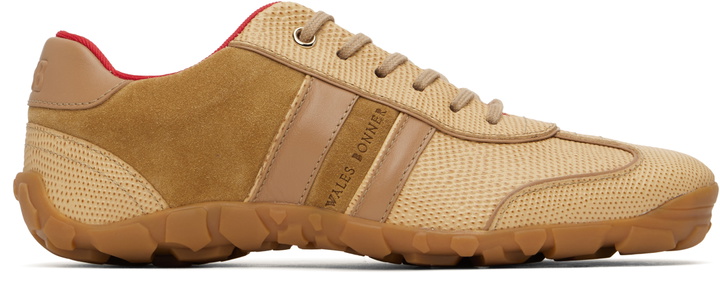 Photo: Wales Bonner Beige Leather Sneakers