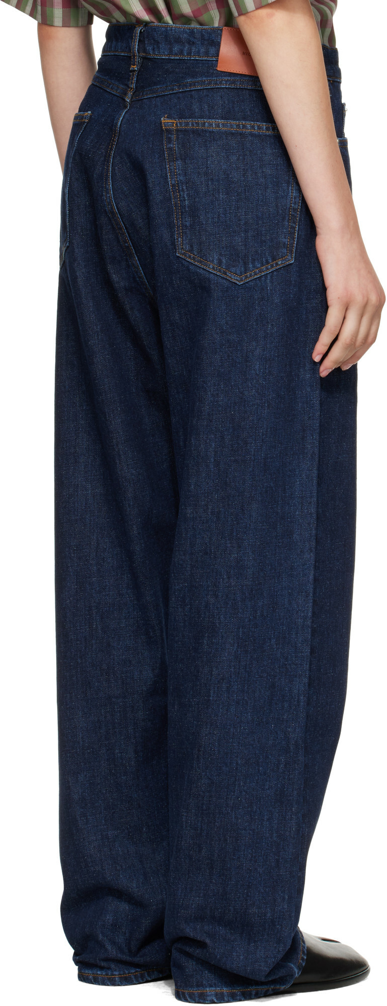 Studio Nicholson Navy Marylbone Straight Leg Jeans