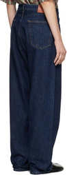 Studio Nicholson Navy Marylbone Straight Leg Jeans