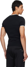 Courrèges Black Signature Contrast T-shirt