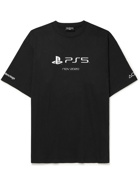 Balenciaga - PlayStation Printed Cotton-Jersey T-Shirt - Black