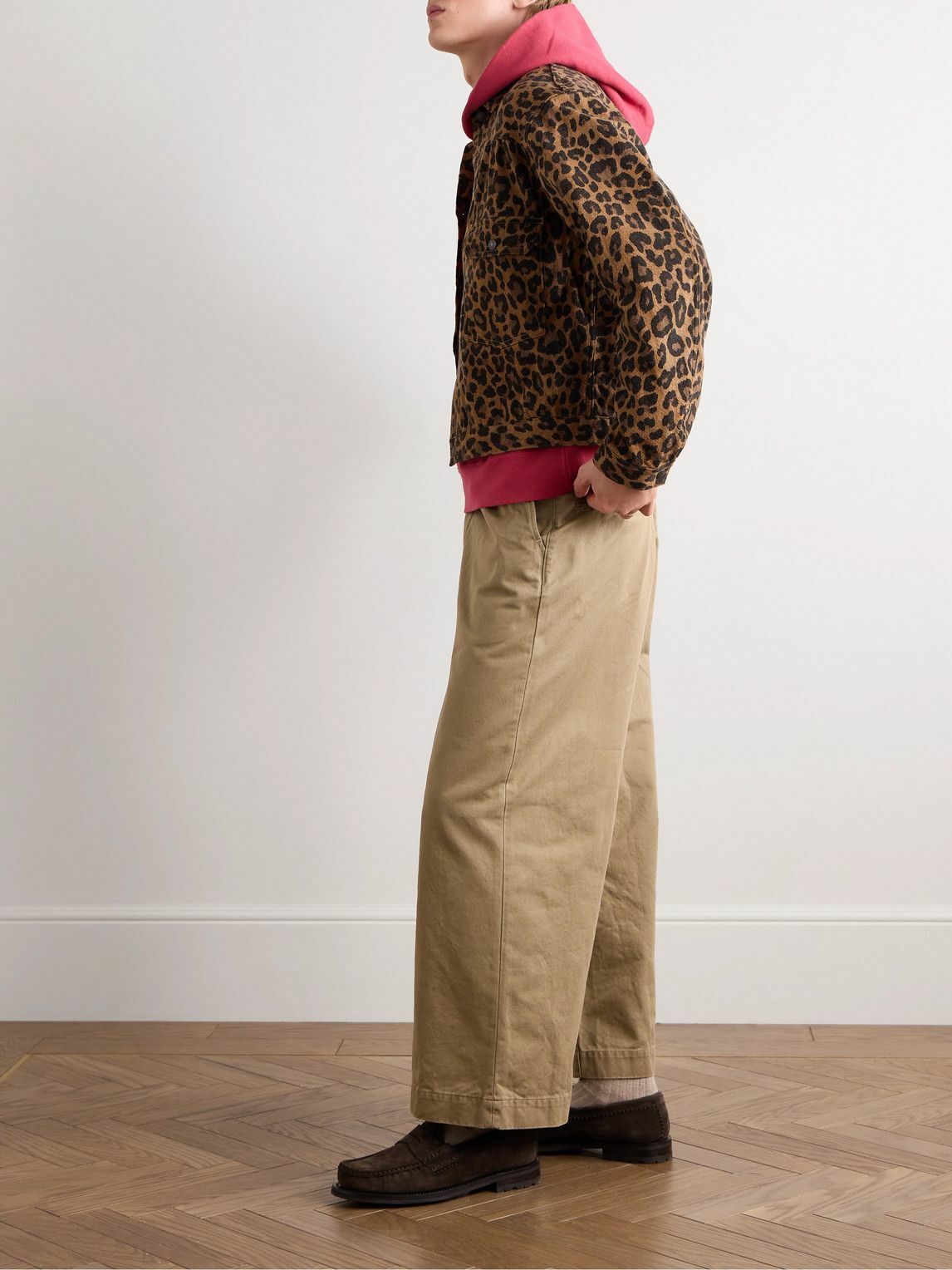 KAPITAL - Leopard-Print Brushed Cotton-Blend Twill Jacket