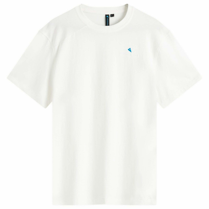 Photo: Klättermusen Men's Root Logo T-Shirt in Snow