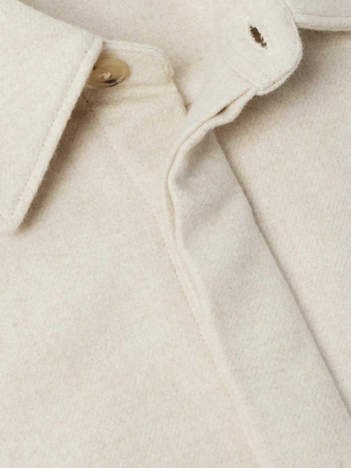 UMIT BENAN B - Wool and Cashmere-Blend Overshirt - Neutrals