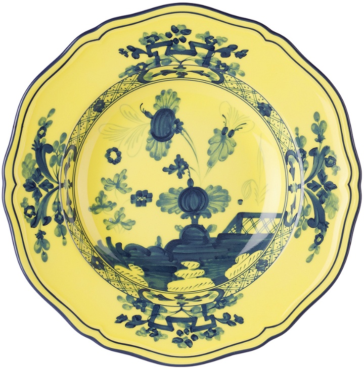 Photo: Ginori 1735 Yellow Oriente Italiano Soup Plate
