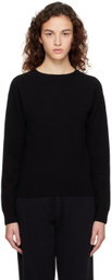 Sunspel Black Crewneck Sweater