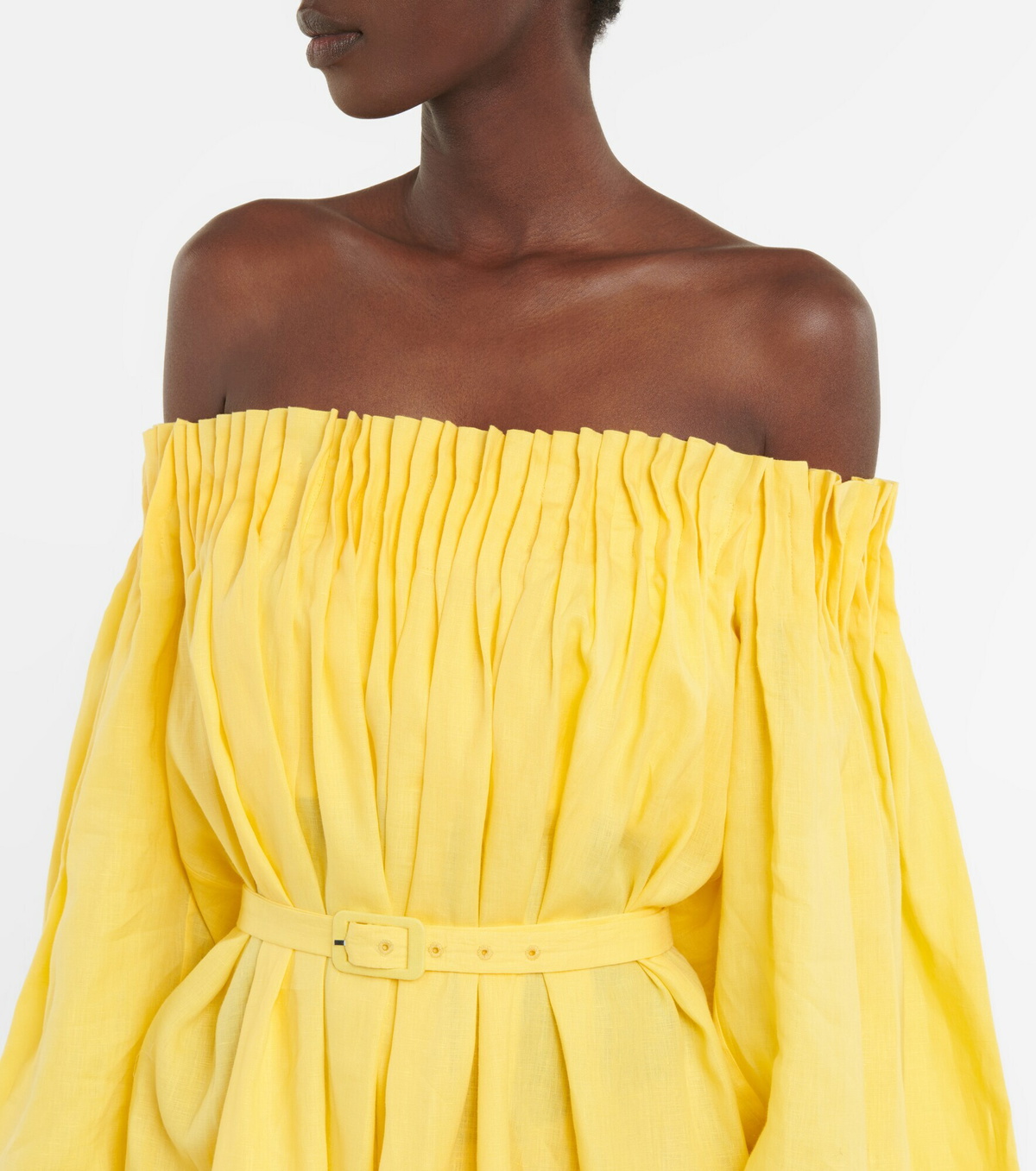Gabriela Hearst - Martha off-shoulder linen maxi dress Gabriela Hearst