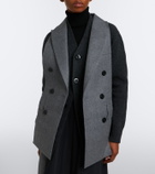 Sacai Layered wool-blend cardigan
