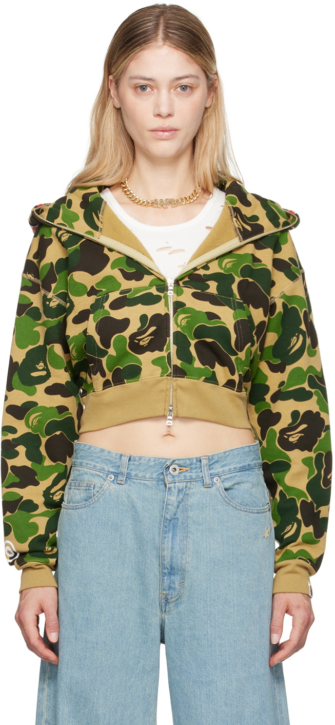 Blue ABC Camo Crystal Stone Shark T-Shirt by BAPE on Sale