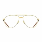 Gucci Eyewear Gucci Gg1679o Linea Web 002 Gold Glasses