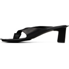 MM6 Maison Margiela Black Anatomic Flip Flop Mule Heeled Sandals