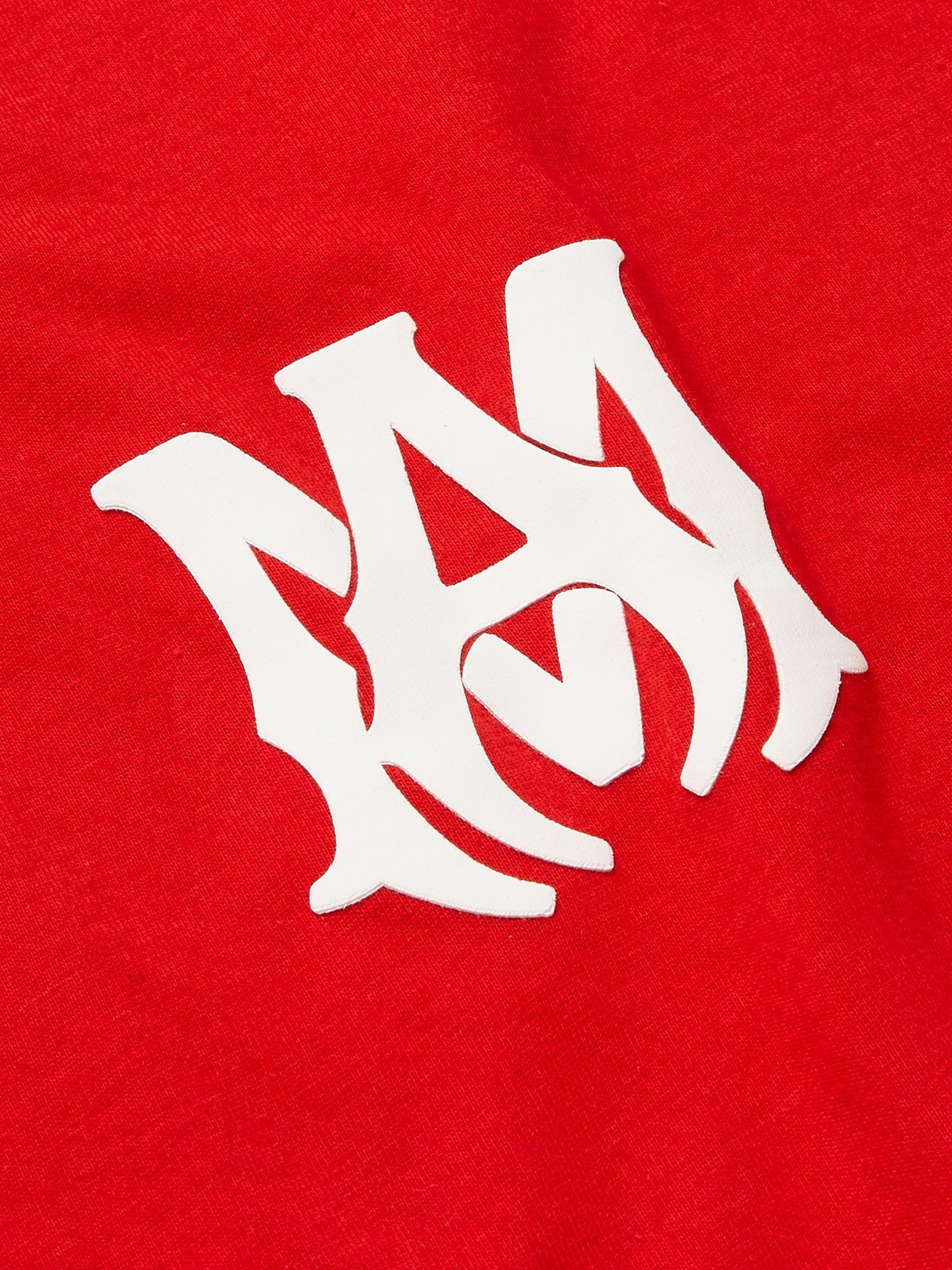 Logo Cotton Jersey T Shirt in Red - Amiri Kids