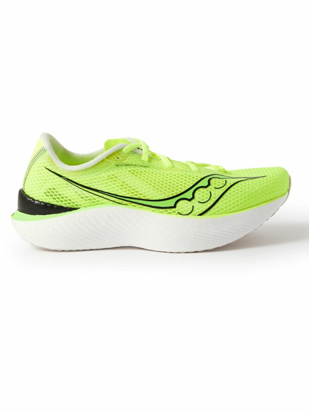 Photo: Saucony - Endorphin Pro 3 Rubber-Trimmed Mesh Running Sneakers - Yellow