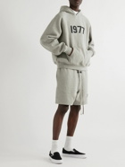 FEAR OF GOD ESSENTIALS - Logo-Flocked Cotton-Blend Jersey Hoodie - Gray