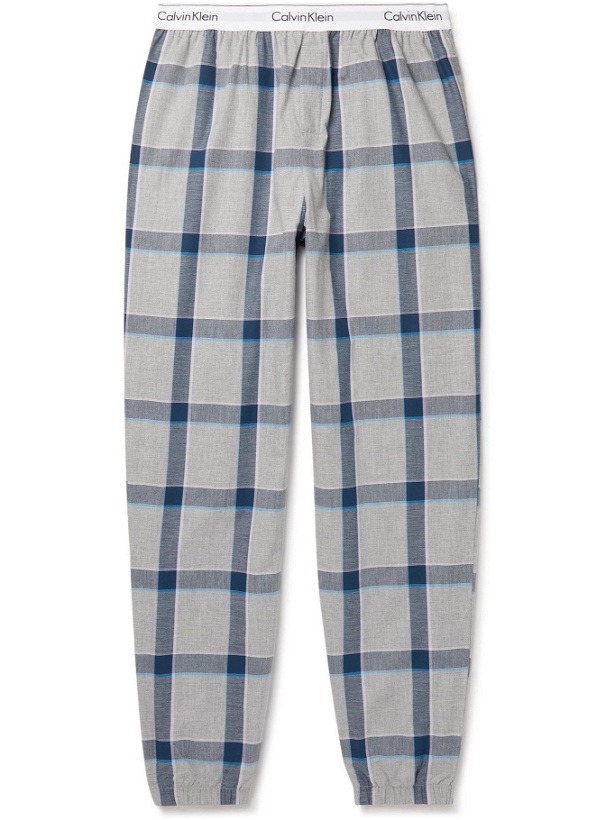Photo: CALVIN KLEIN UNDERWEAR - Checked Cotton Pyjama Trousers - Blue